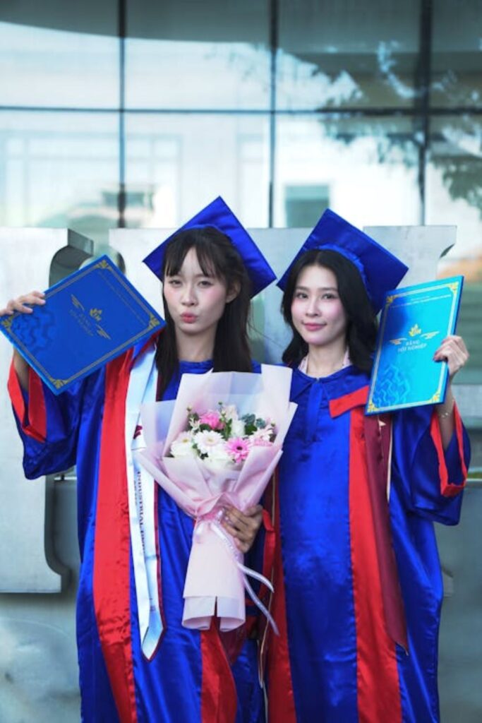 Cap and Gown Photo Setup