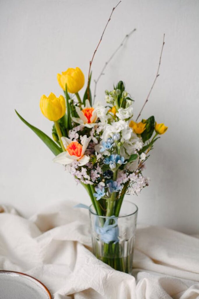 Fresh Tulip and Daffodil Arrangements