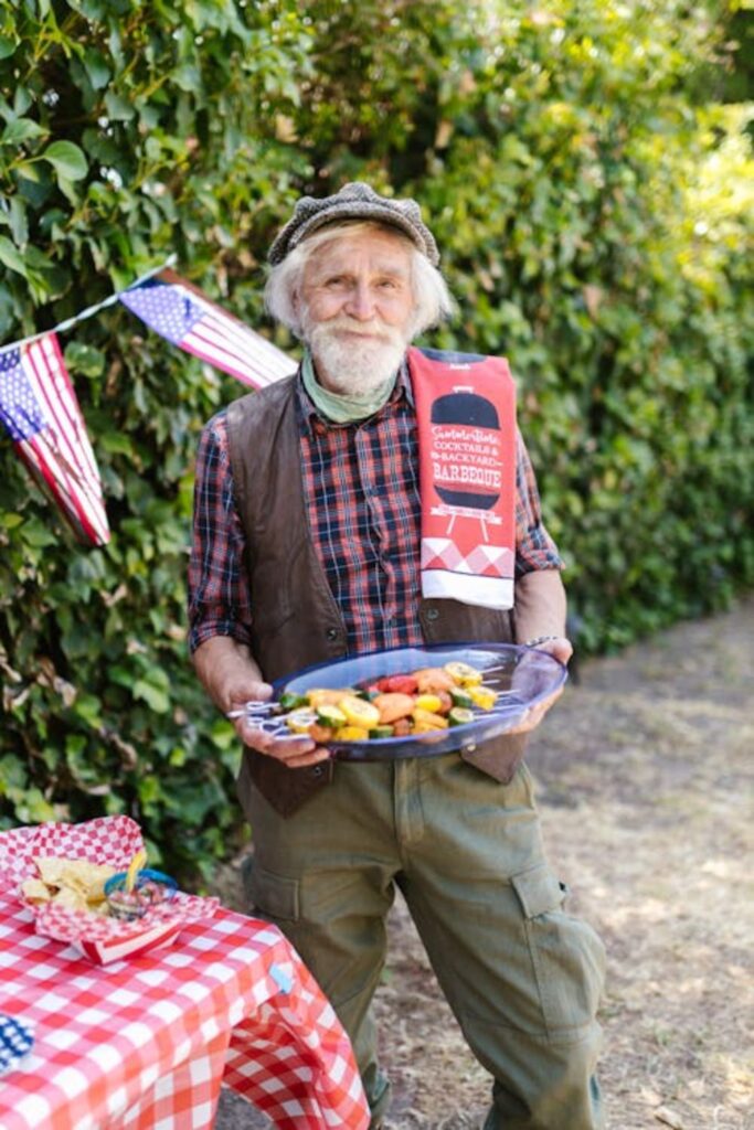Rustic Patriotic Picnic Table