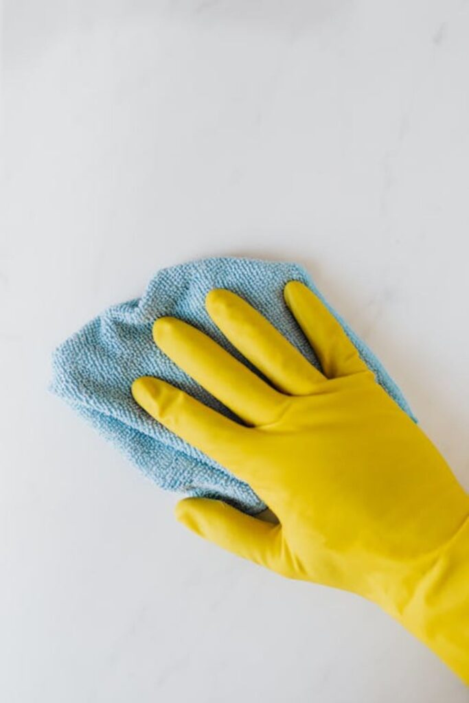 Dry Dusting with Microfiber Cloth