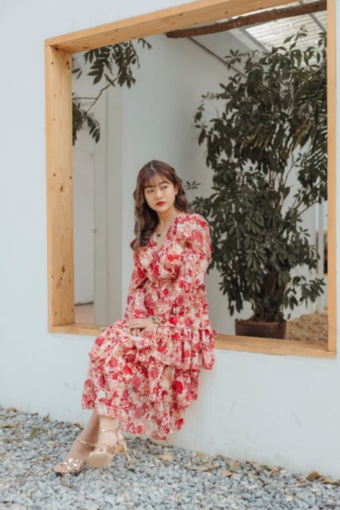 Floral Midi Dress Look