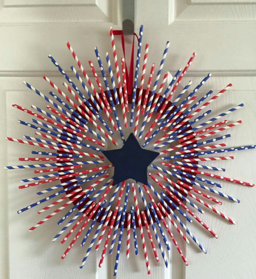 Painted Clothespin Wreath