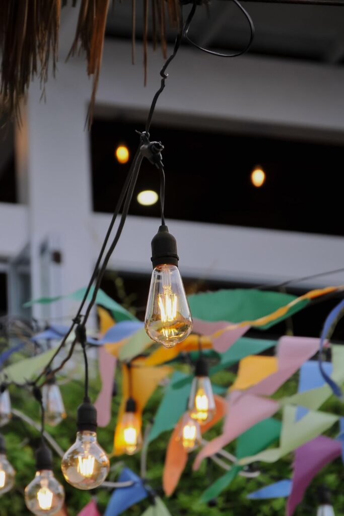 Pastel aesthetic terrace decor