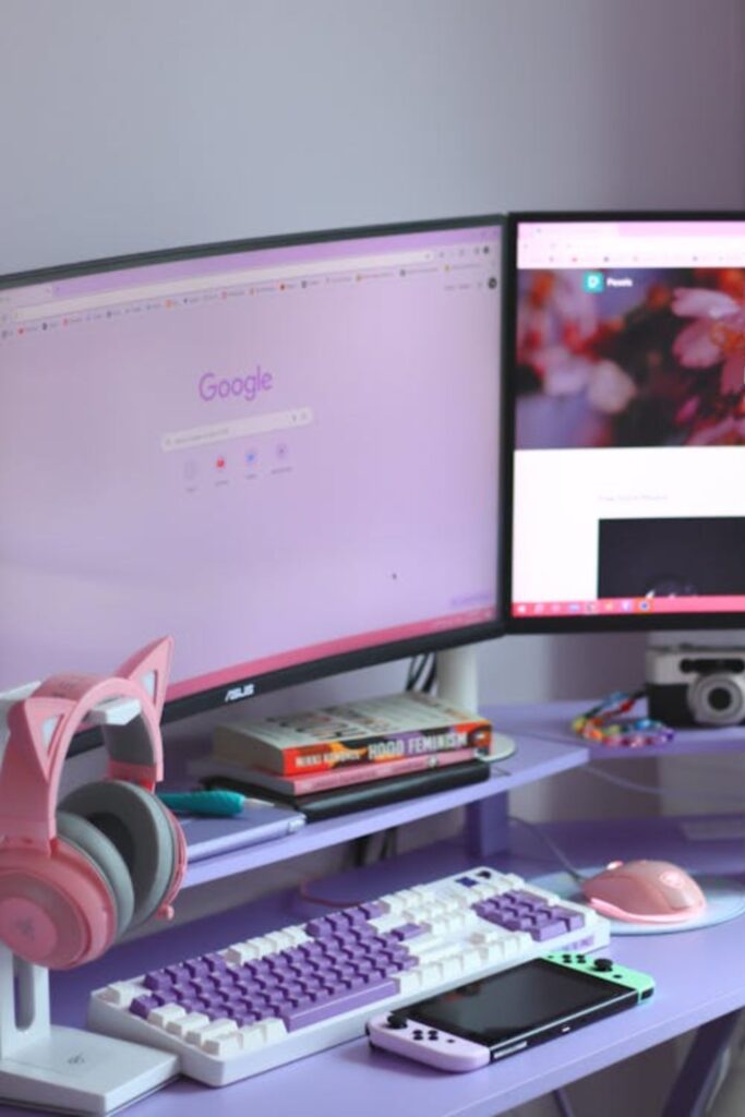 Hot Pink Gaming Setup