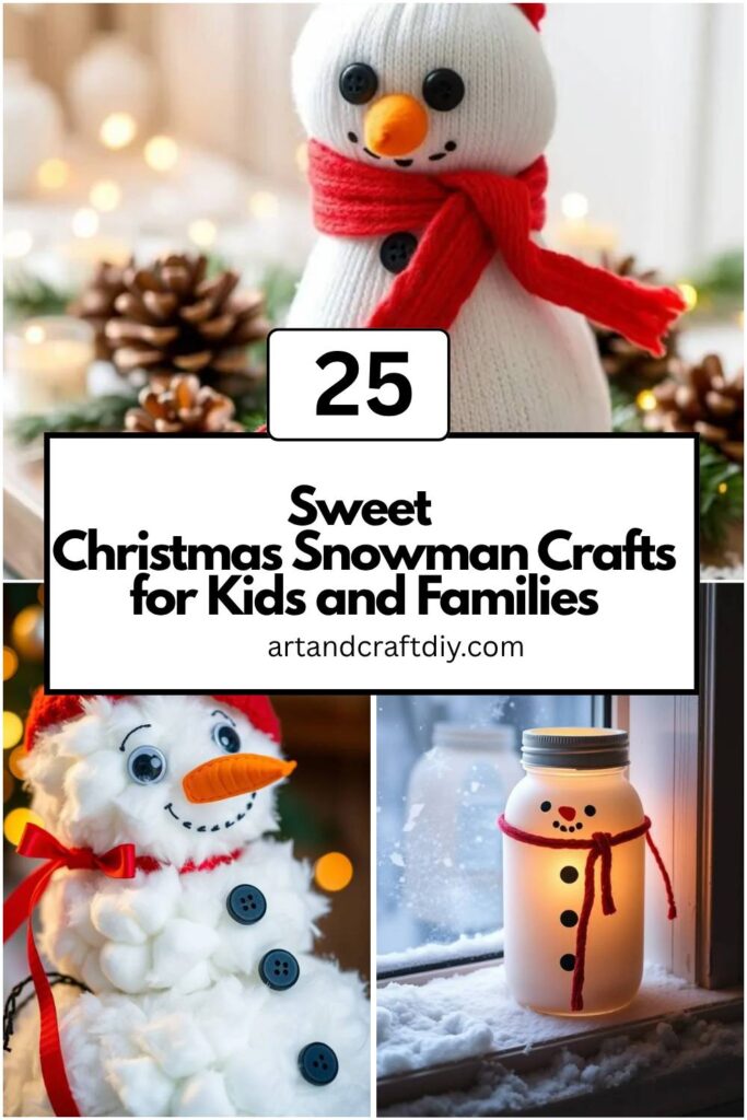Christmas Snowman Crafts for Kids and Families