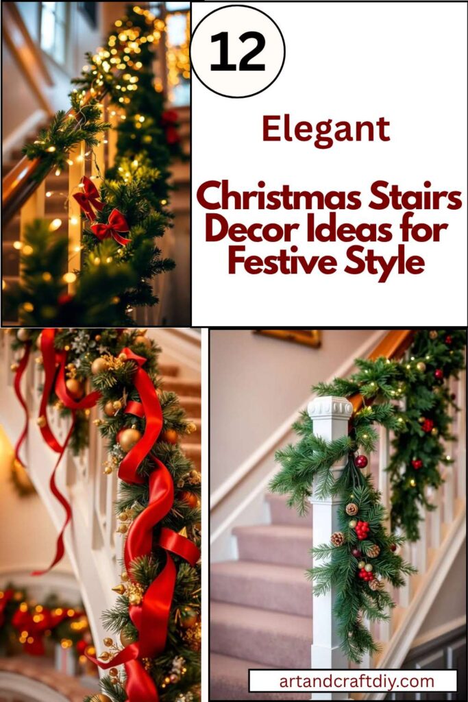 Christmas Stairs Decor Ideas for Festive Style
