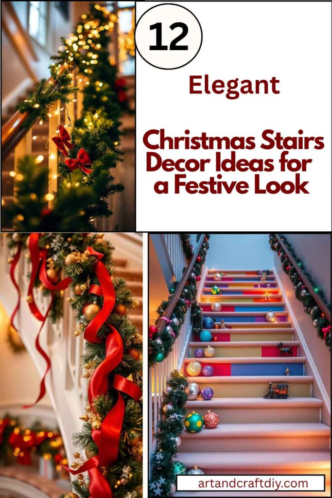Christmas Stairs Decor Ideas for a Festive Look