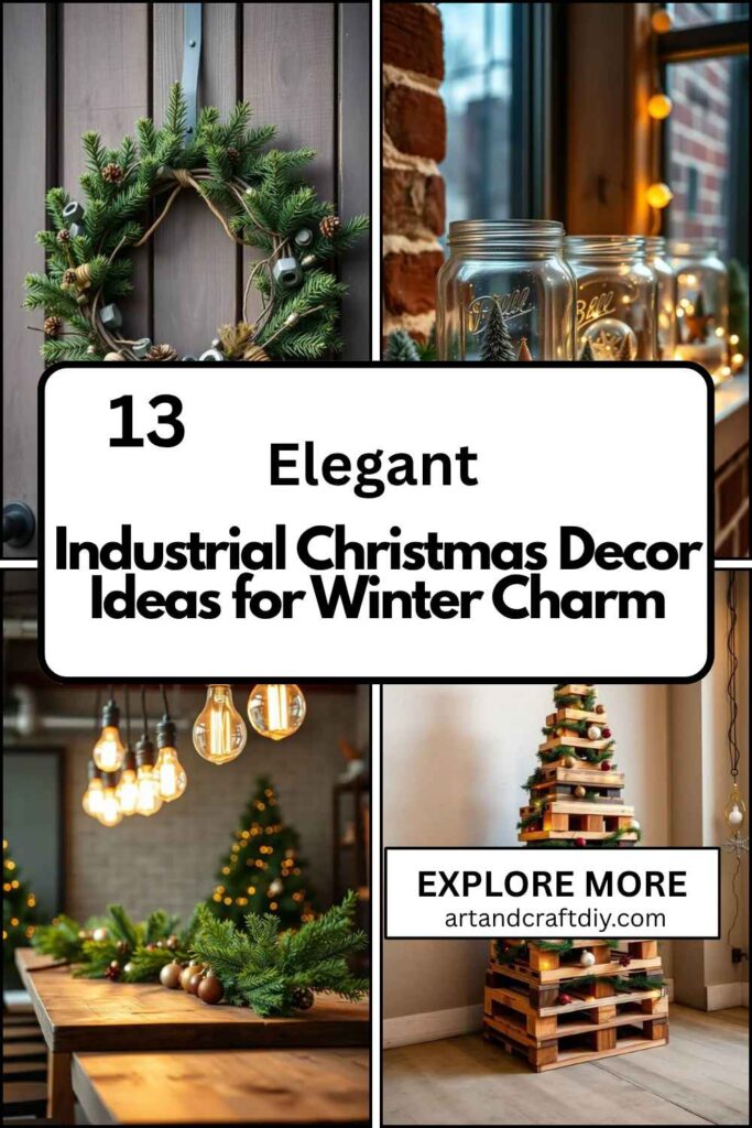 Industrial Christmas Decor Ideas for Winter Charm