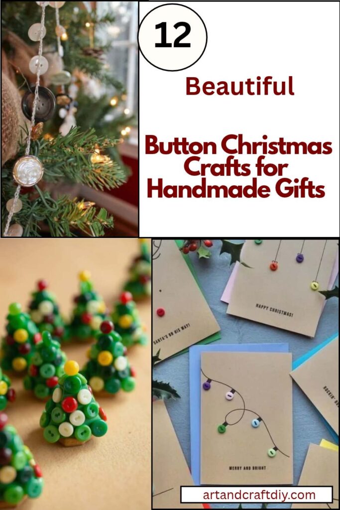 Button Christmas Crafts for Handmade Gifts