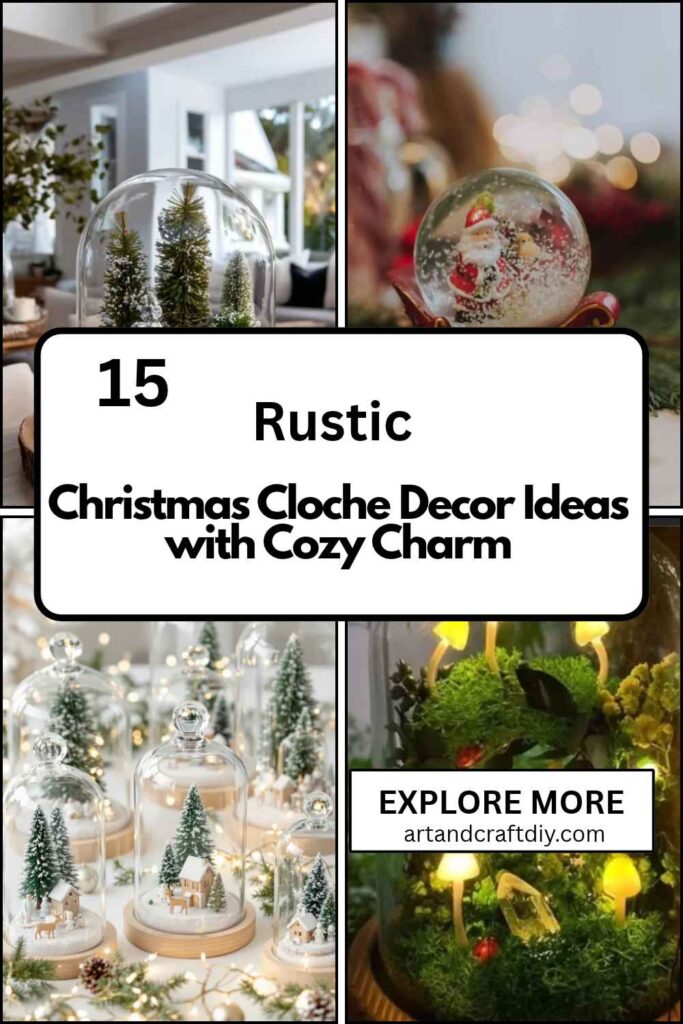 Christmas Cloche Decor Ideas with Cozy Charm